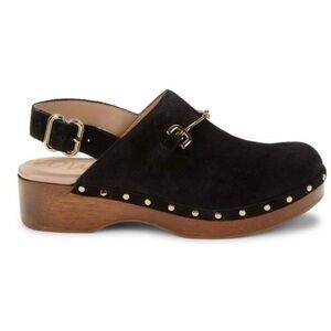 Sam Edelman Hilda Suede Studded Bit Buckle Platform Clogs - NWT